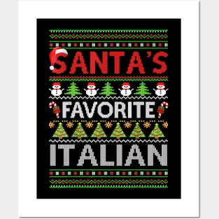 santas favorite italian ugly christmas Posters and Art